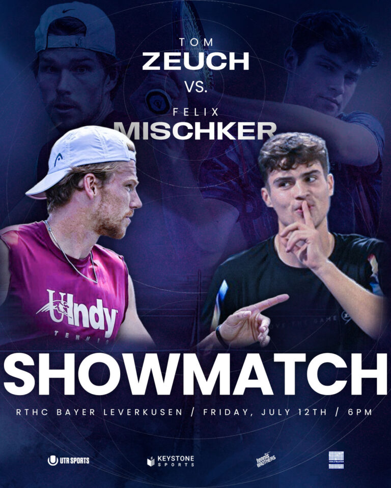 tennis showcase show match info