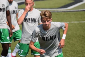 College soccer on field