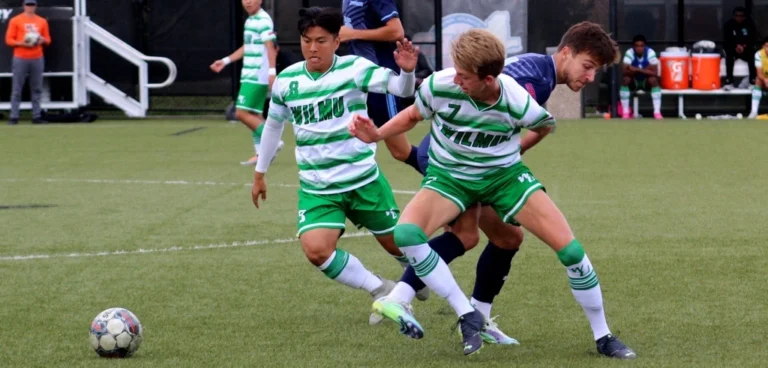 College soccer game