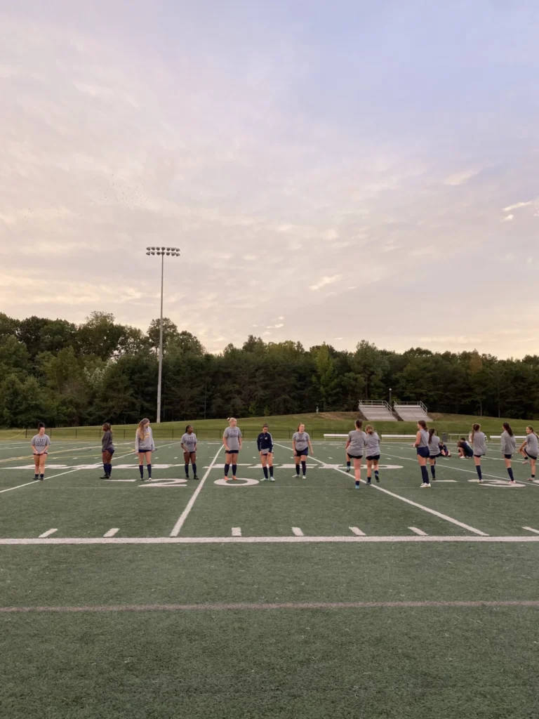 college soccer practice