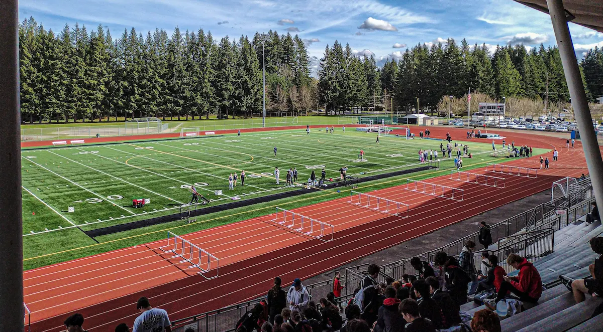 US college track and field stadium