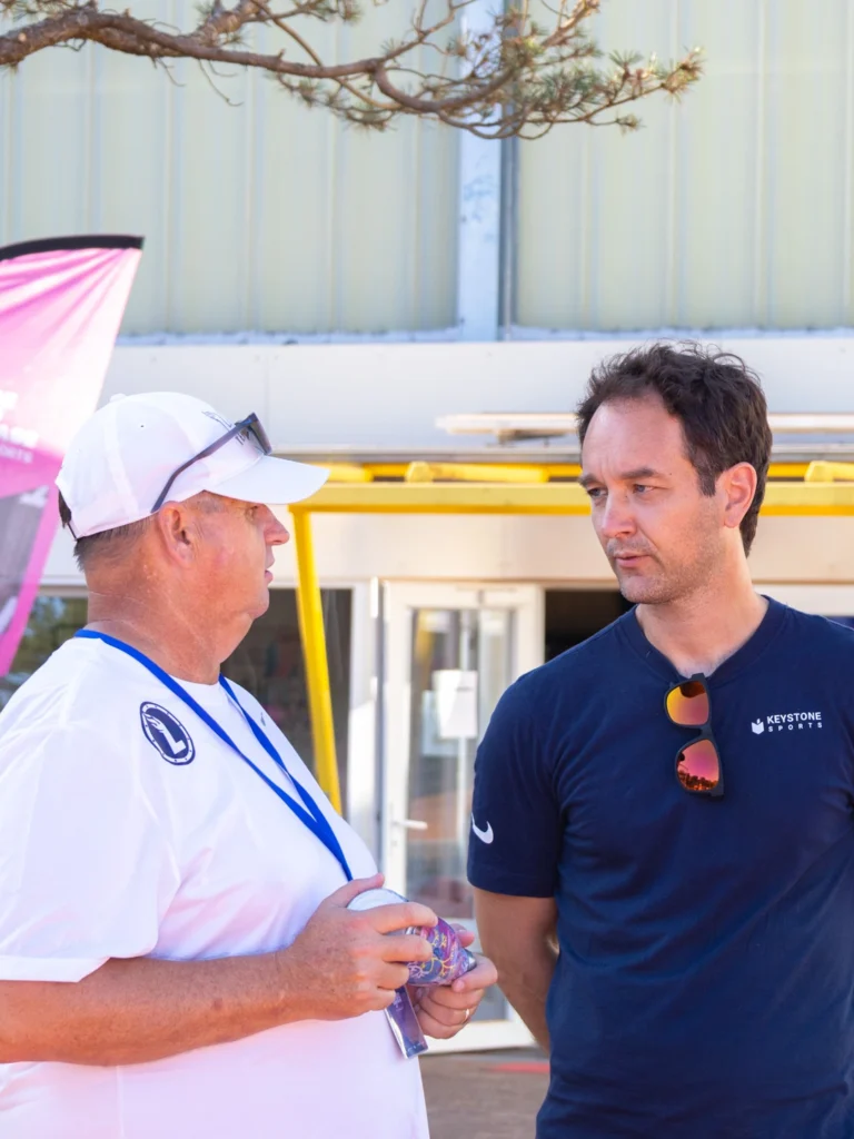 roger thiele and college coach at keystone sports college tennis showcase